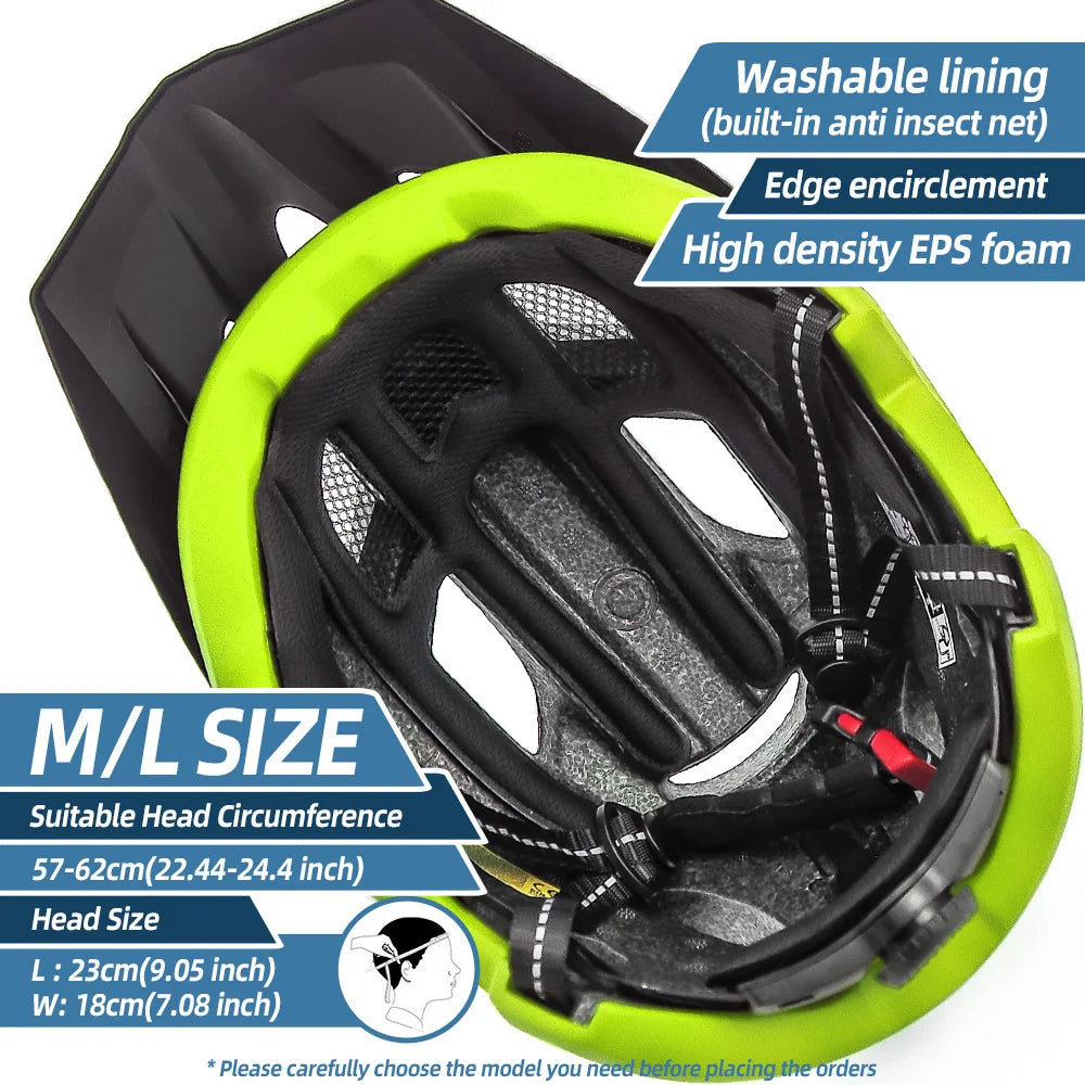 LED Bike Helmet With Sun Goggle Visor