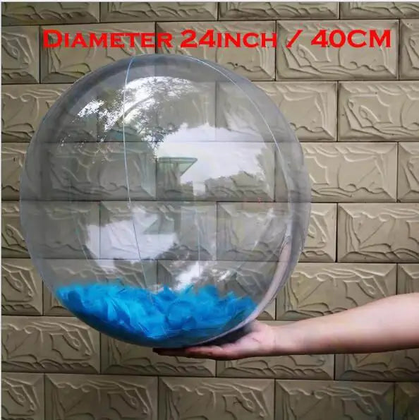 Inflatable Transparent Feather Beach Ball