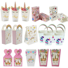 Unicorn Party Paper Popcorn Box