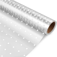 White Dots Cellophane Wrap Roll