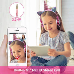 Unicorn Kids Pink Headphones