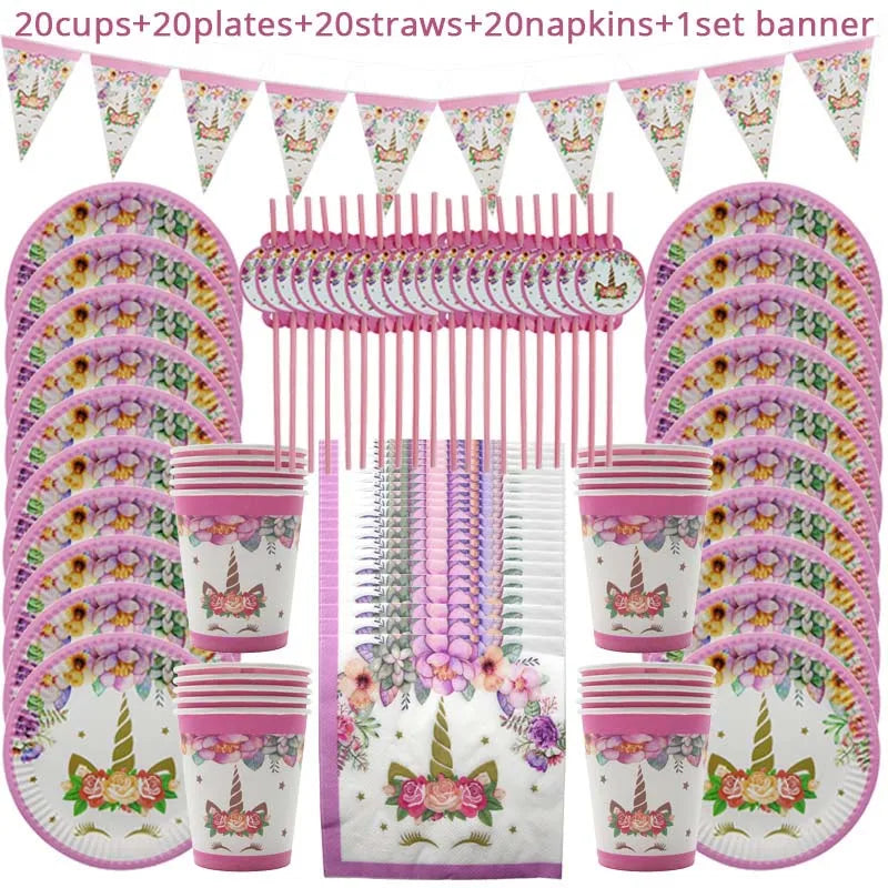 Unicorn Party Paper Popcorn Box