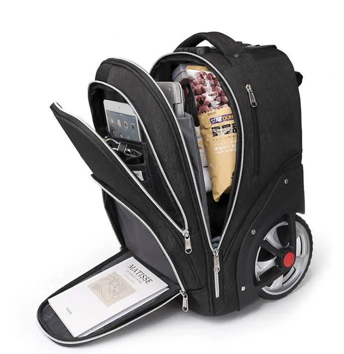 18 Inch Large Wheels School Trolley Backpack