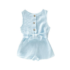 Infant Baby Girl Sleeveless Jumpsuit Rompers