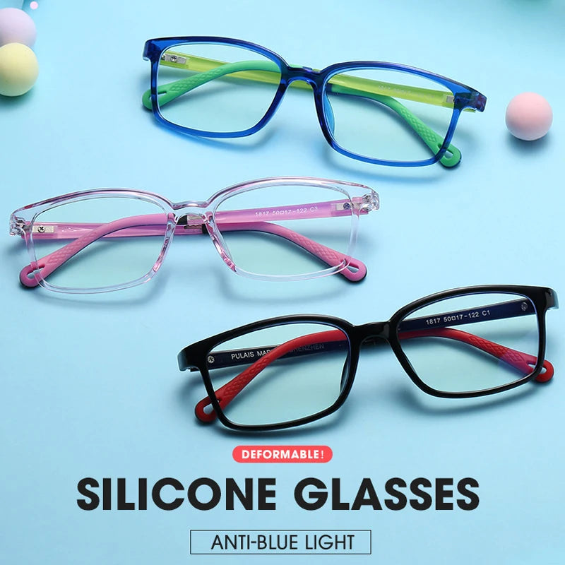TR90 Soft Anti-blue light Kids Glasses