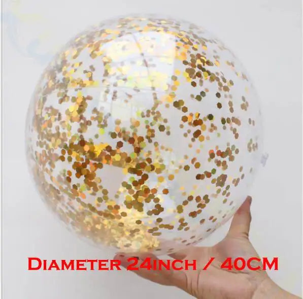 Inflatable Transparent Feather Beach Ball