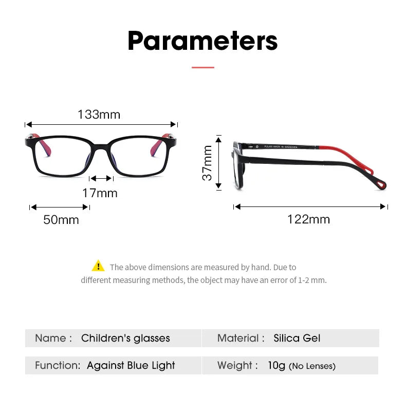 TR90 Soft Anti-blue light Kids Glasses