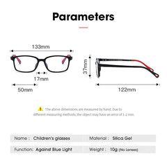 TR90 Soft Anti-blue light Kids Glasses