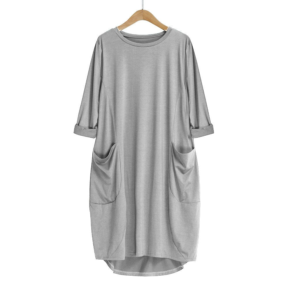 Long Sleeve Casual Loose Dress Maternity Pregnant