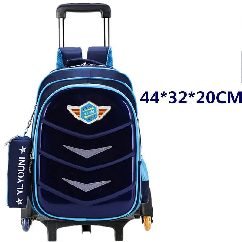 PU School Wheels School Trolley Bag