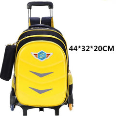 PU School Wheels School Trolley Bag