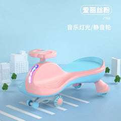 Pink Mute Wheel Twisted Children Cars