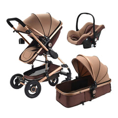 Baby Stroller 3 In 1 Pram with Car Seat