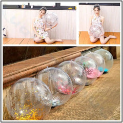 Inflatable Transparent Feather Beach Ball