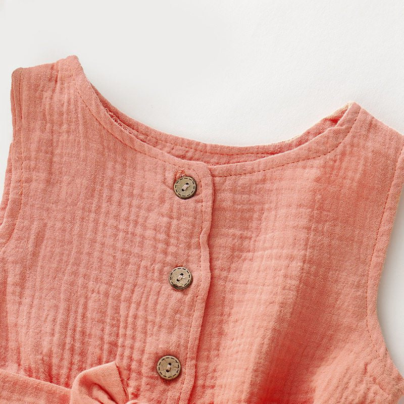 Infant Baby Girl Sleeveless Jumpsuit Rompers
