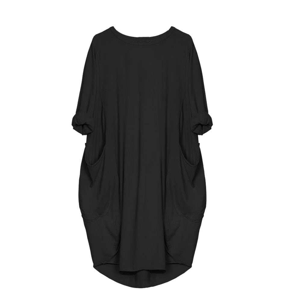 Long Sleeve Casual Loose Dress Maternity Pregnant