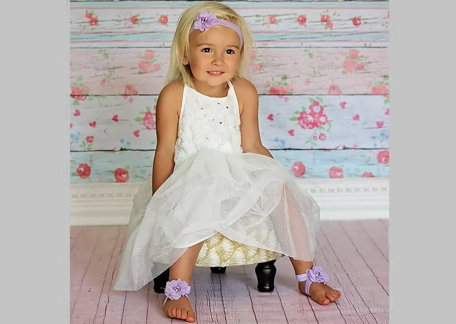 Headband infant rhinestone flowers Sandals & Headband