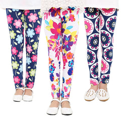 Girls Printing Flower Toddler Leggings