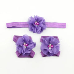 Headband infant rhinestone flowers Sandals & Headband