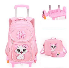Girls Rolling Wheeled Backpacks