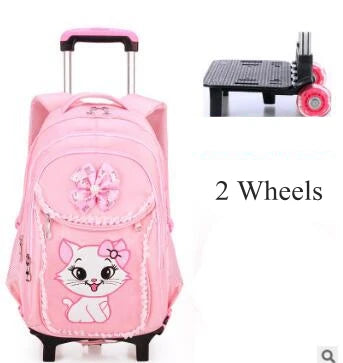 Girls Rolling Wheeled Backpacks