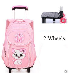 Girls Rolling Wheeled Backpacks