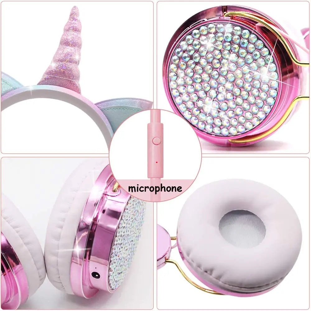 Unicorn Kids Pink Headphones