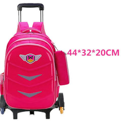 PU School Wheels School Trolley Bag