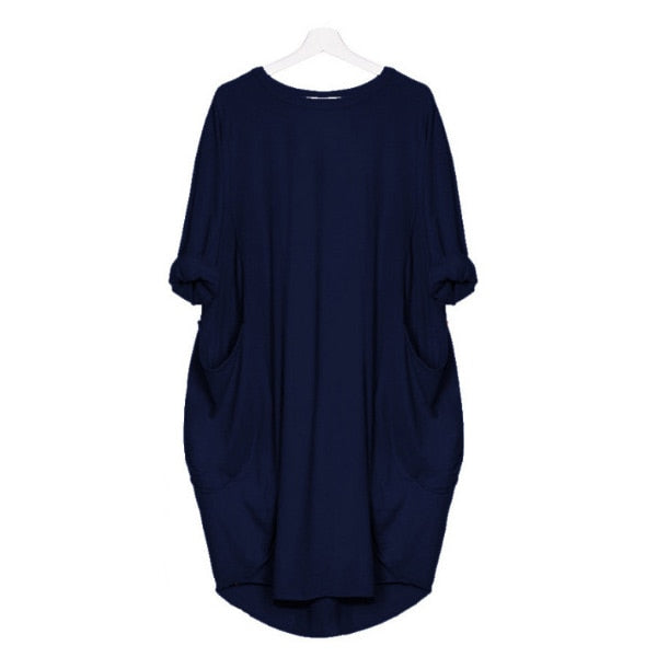 Long Sleeve Casual Loose Dress Maternity Pregnant