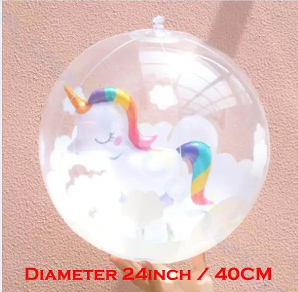 Inflatable Transparent Feather Beach Ball