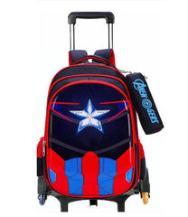 PU School Wheels School Trolley Bag