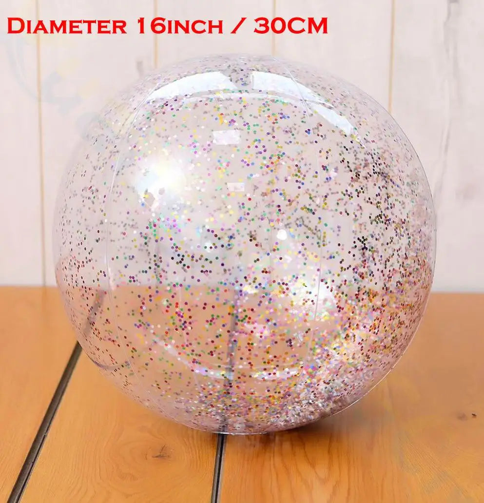 Inflatable Transparent Feather Beach Ball