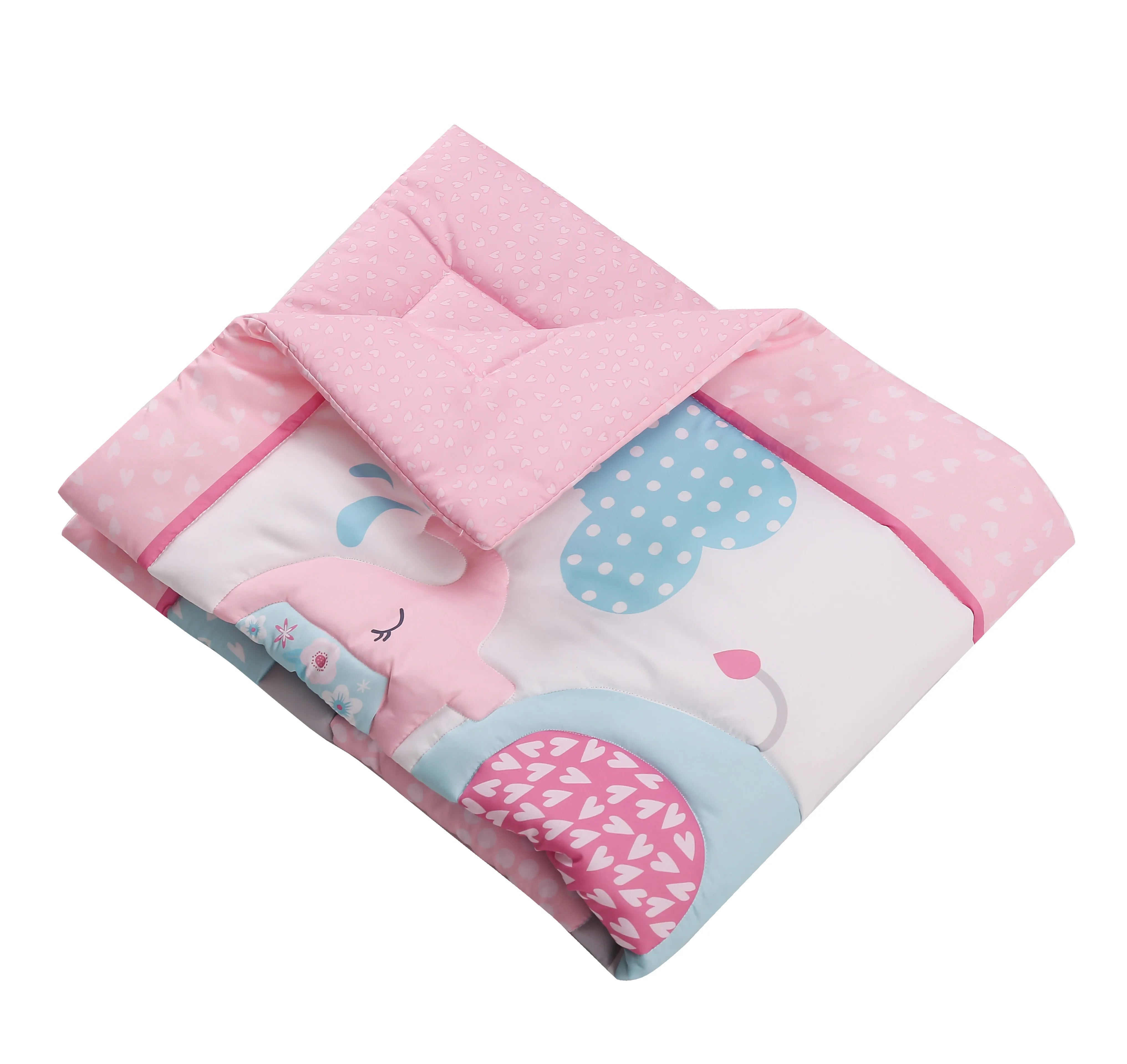 Flower Elephant Girls Bedding Set