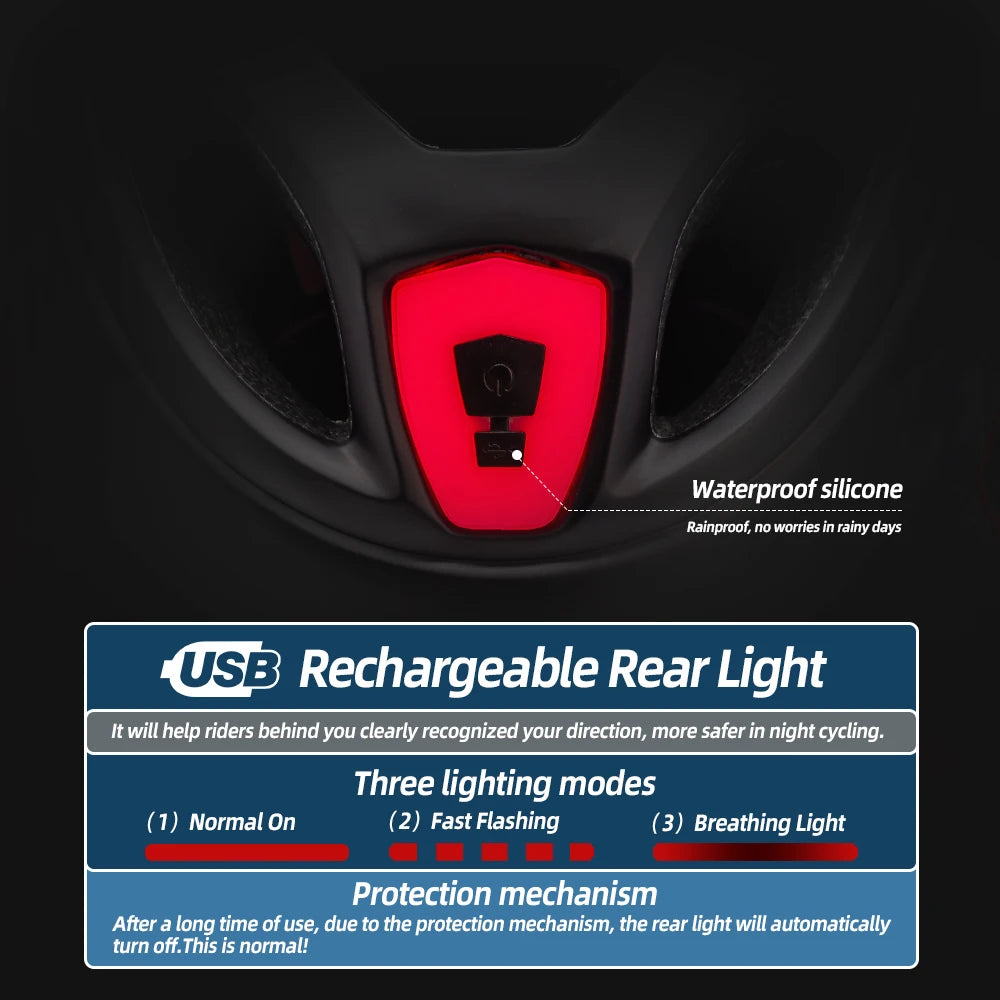 LED Bike Helmet With Sun Goggle Visor