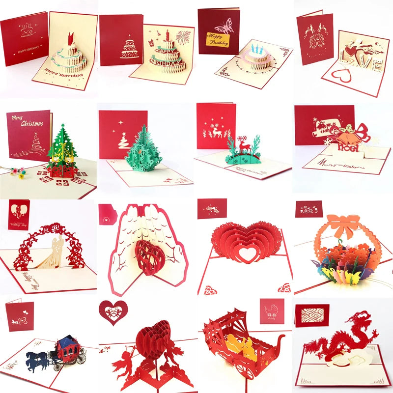 3D Creative Pop Up Greeting Cards