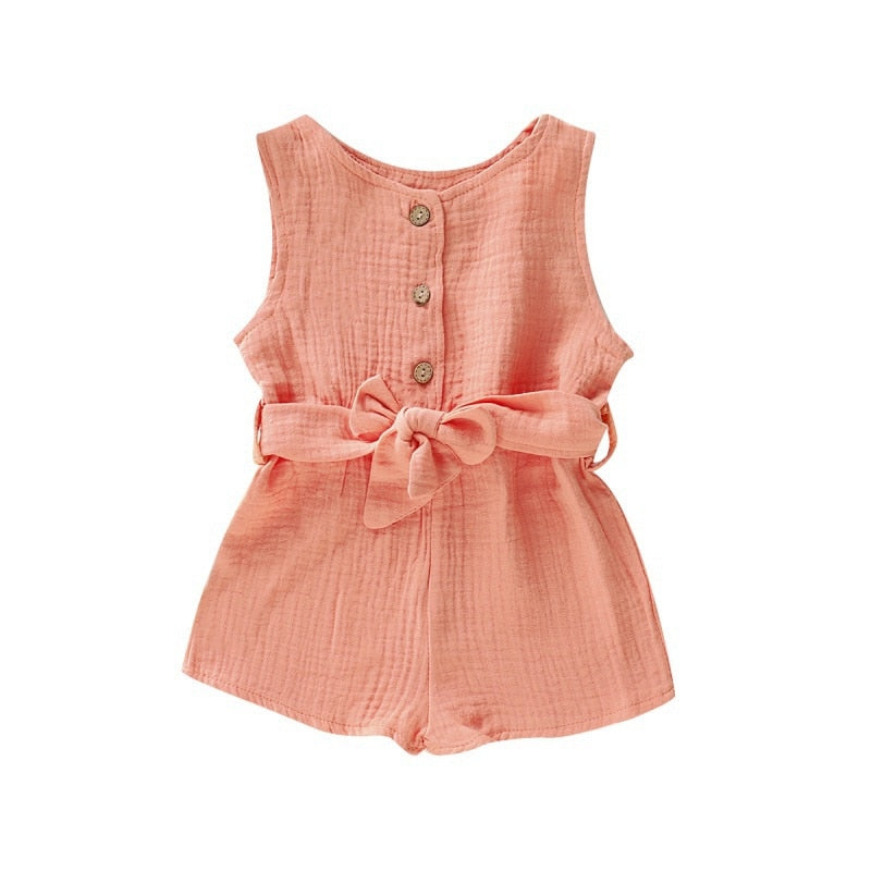 Infant Baby Girl Sleeveless Jumpsuit Rompers