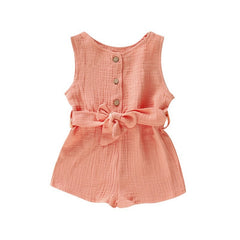 Infant Baby Girl Sleeveless Jumpsuit Rompers
