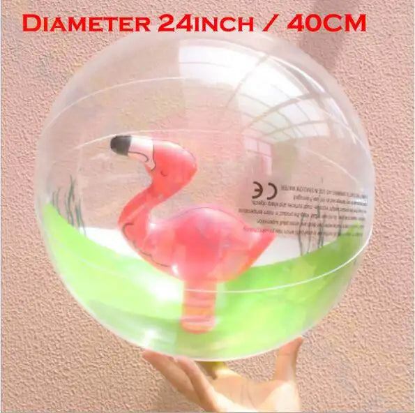 Inflatable Transparent Feather Beach Ball