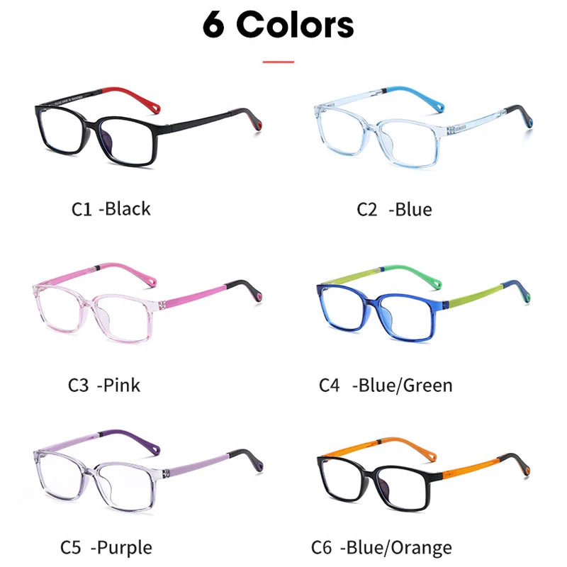 TR90 Soft Anti-blue light Kids Glasses