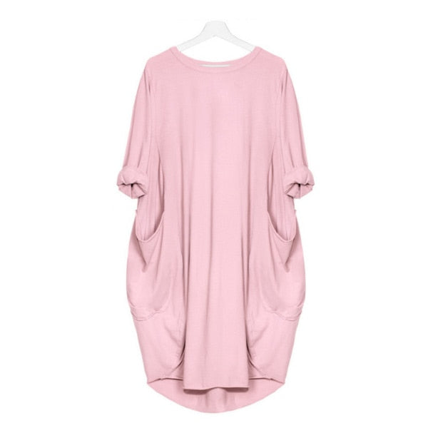Long Sleeve Casual Loose Dress Maternity Pregnant