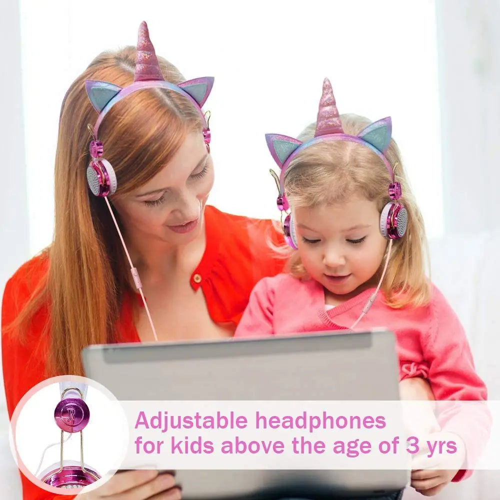 Unicorn Kids Pink Headphones