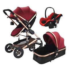 Baby Stroller 3 In 1 Pram with Car Seat