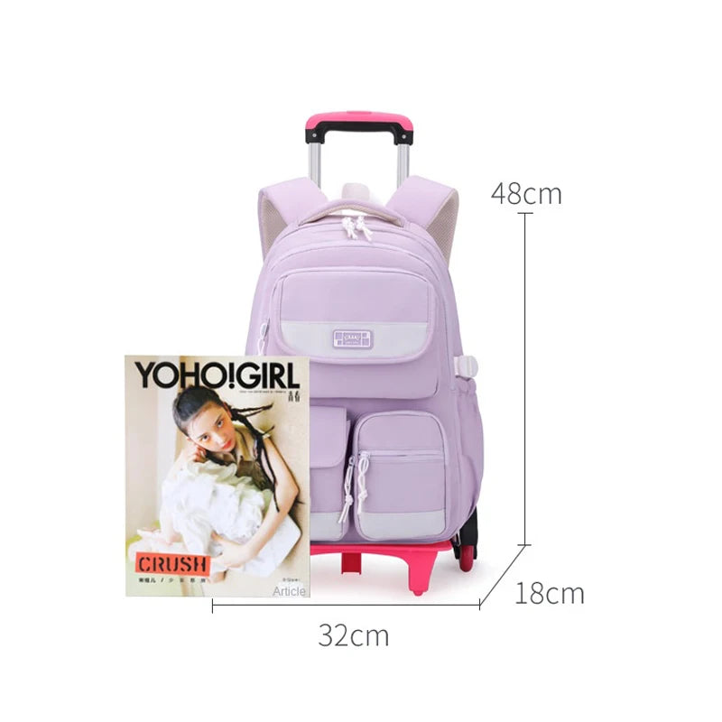 Wheeled Trolley School Backpack