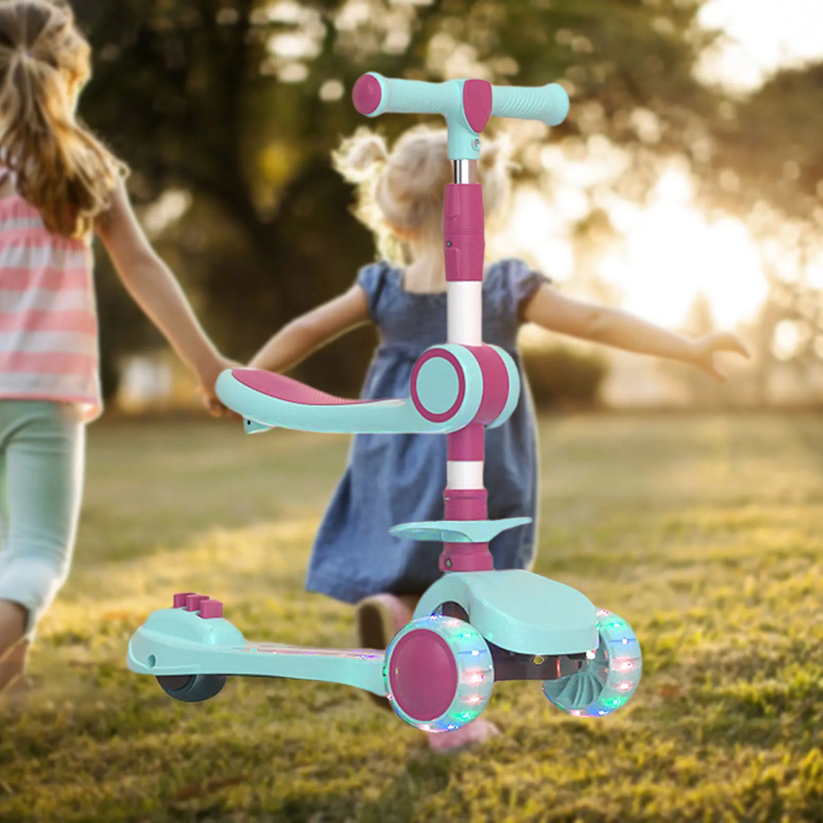 Portable Rotating Seat Scooter
