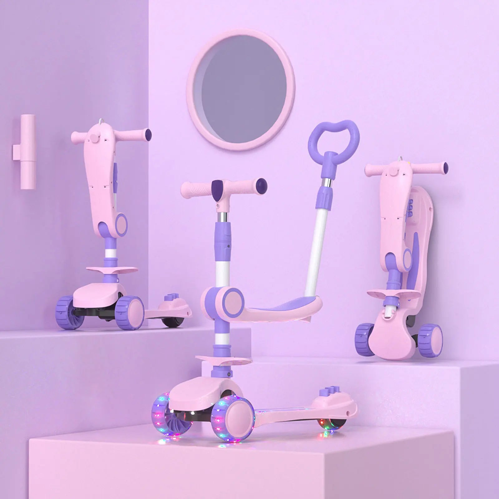 Portable Rotating Seat Scooter