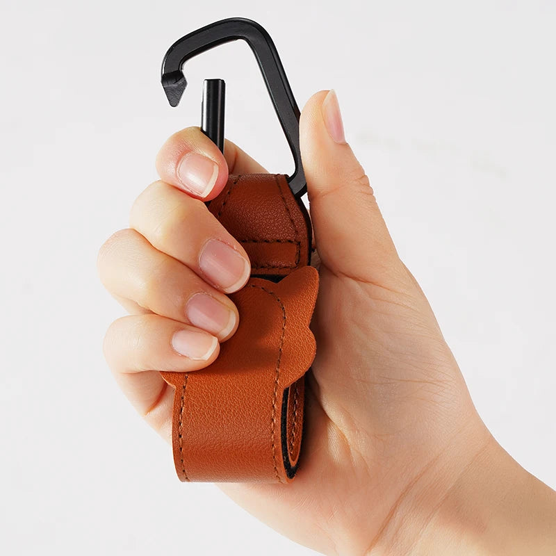 1/2PCS PU Leather Baby Bag Stroller Hook