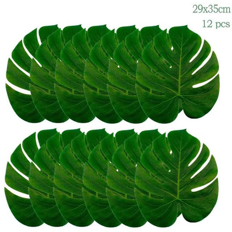 Artificial Tropical Palm Leaves Party Decoration