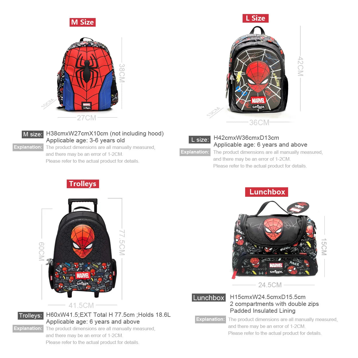 MARVEL Spider-Man Wheel Backpack Set