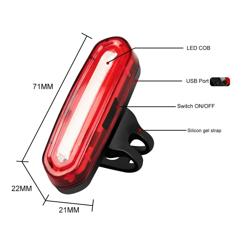 Night Cycling USB Charging Tail Light