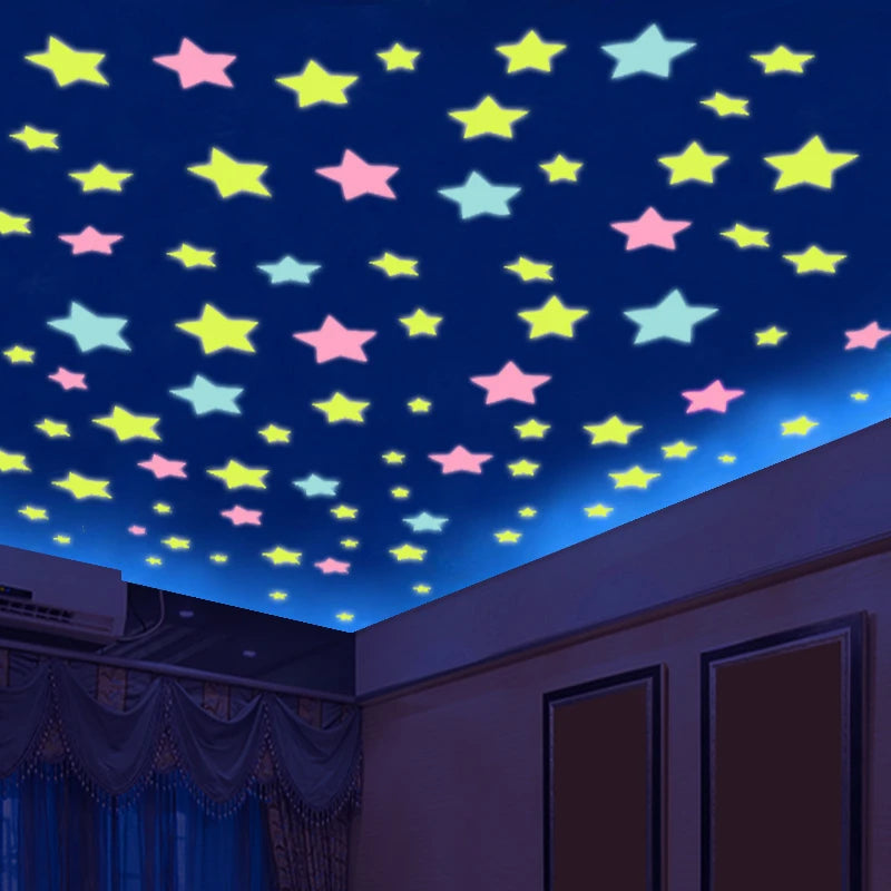 Stars Luminous Dark Night Sticker